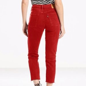 Cherry Red Levi’s Wedgie Jeans
